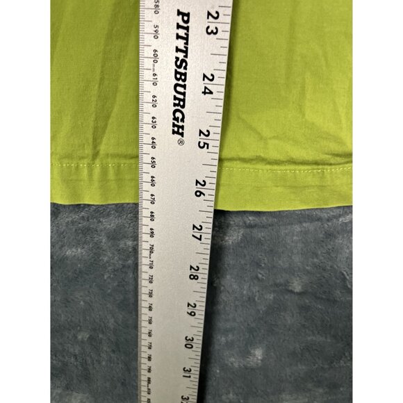 Gap Mens Stretch Lime Green Short Sleeve Button-Up Shirt M - Picture 7 of 8